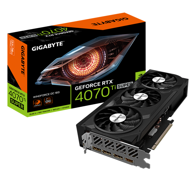 Gigabyte GeForce RTX 4070 Ti SUPER Windforce OC 16GB GDDR6X Graphics Card
