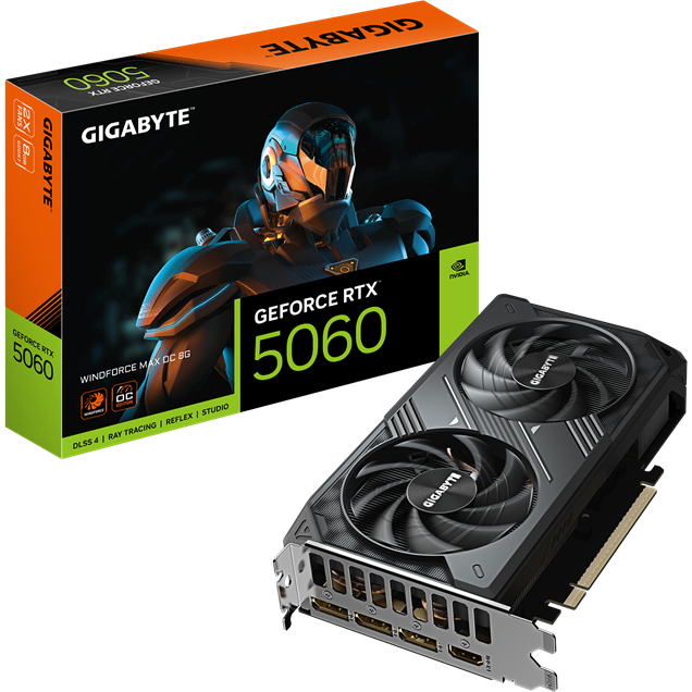 Gigabyte GeForce RTX 5060 WINDFORCE MAX OC 8GB GDDR7 Graphics Card