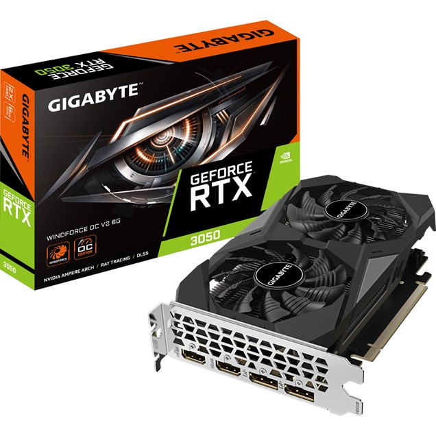 Gigabyte GeForce RTX 3050 WINDFORCE V2 OC 6GB GDDR6 Graphics Card