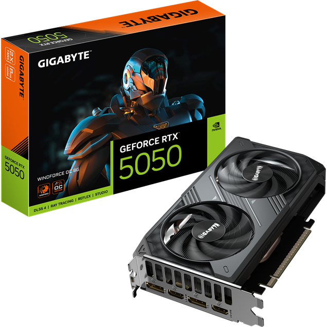 Gigabyte GeForce RTX 5050 Windforce OC 8GB GDDR6 Graphics Card