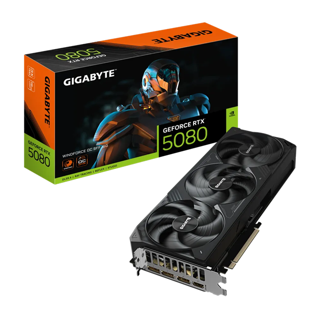 Gigabyte GeForce RTX 5080 WINDFORCE SFF OC 16GB GDDR7 Graphics Card