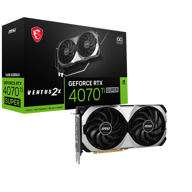 MSI GeForce RTX 4070 Ti SUPER Ventus 2X OC 16GB GDDR6X Graphics Card
