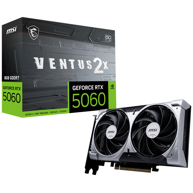 MSI GeForce RTX 5060 Ventus 2X OC 8GB GDDR7 Graphics Card
