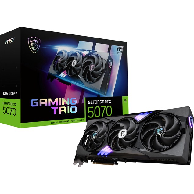 MSI GeForce RTX 5070 GAMING TRIO OC 12GB GDDR7 Graphics Card
