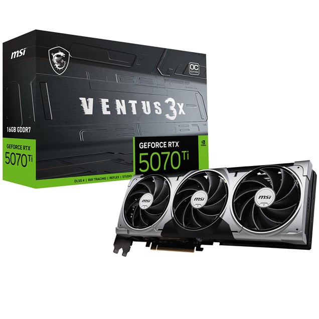 MSI GeForce RTX 5070 Ti VENTUS 3X PLUS OC 16GB GDDR7 Graphics Card