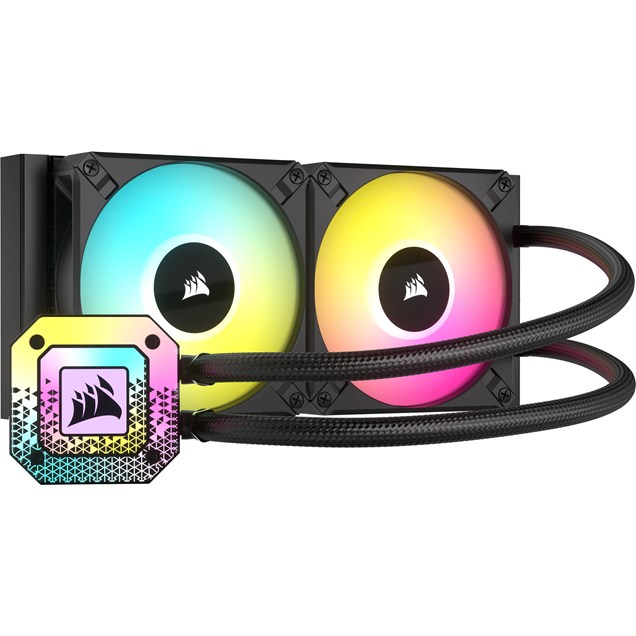Corsair iCUE H100i ELITE CAPELLIX XT 240mm AiO Liquid CPU Cooler in Black