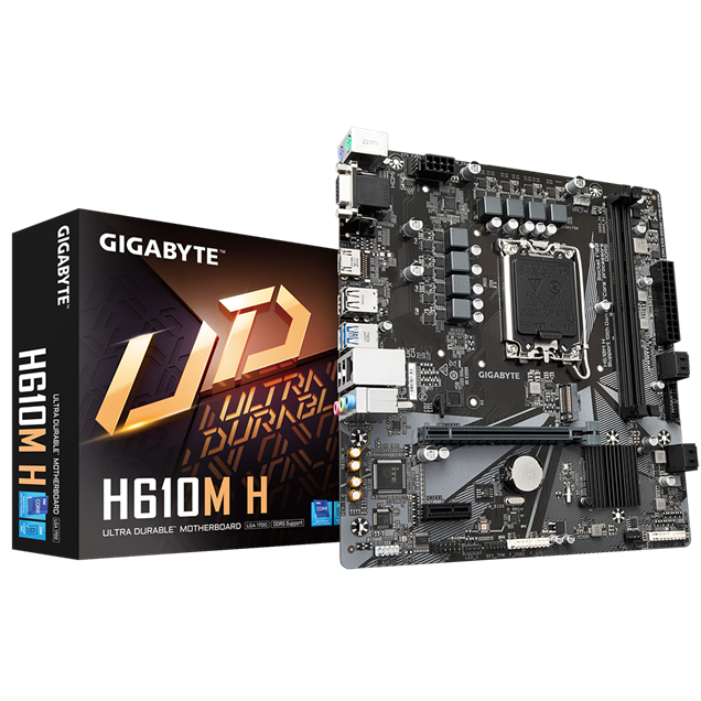 Gigabyte H610M H mATX Motherboard for Intel LGA1700 CPUs
