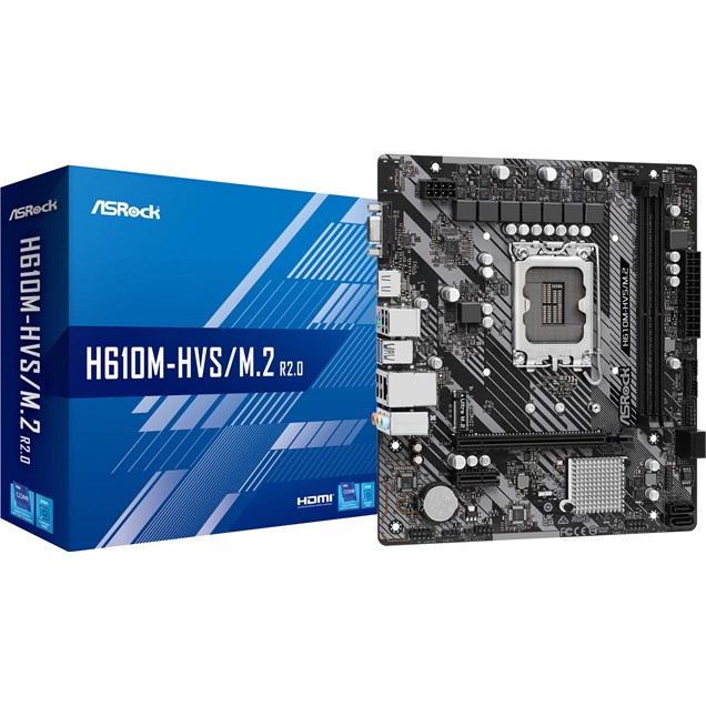 ASRock H610M-HVS/M.2 R2.0 mATX Motherboard for Intel Socket 1700 CPUs