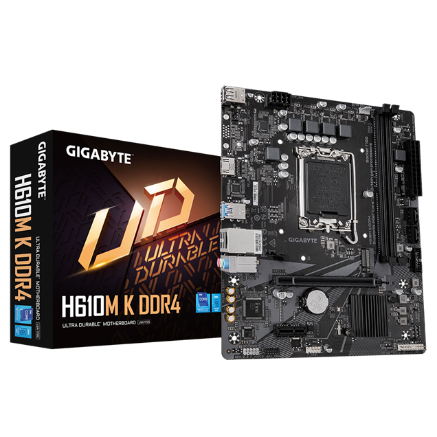 Gigabyte H610M K DDR4 mATX Motherboard for Intel LGA1700 CPUs