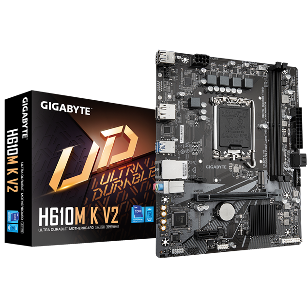 Gigabyte H610M K V2 mATX Motherboard for Intel LGA1700 CPUs