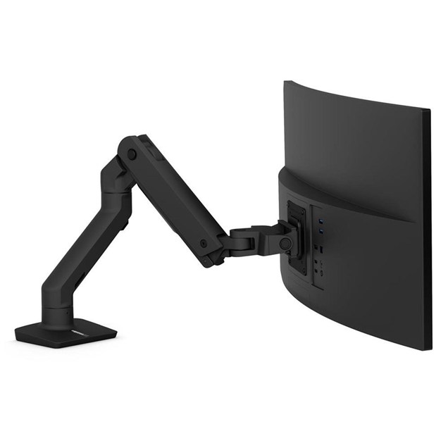 Ergotron Monitor Mount 45-475-224 HX Desk Monitor Arm - Matte Black