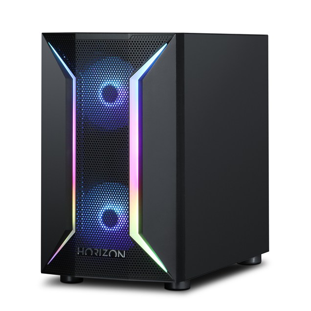 HORIZON Exo Mid Tower Gaming Case - Black 
