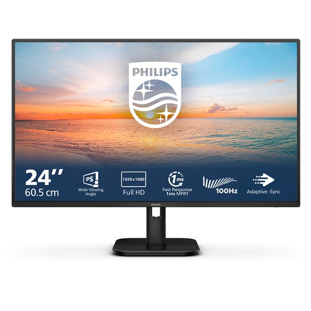 Philips 24E1N1100A 24" Full HD Monitor - IPS, 100Hz, 1ms, Speakers, HDMI