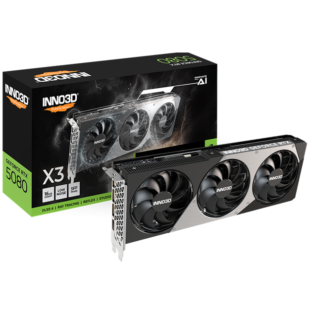INNO3D GeForce RTX 5080 X3 16GB GDDR7 Graphics Card