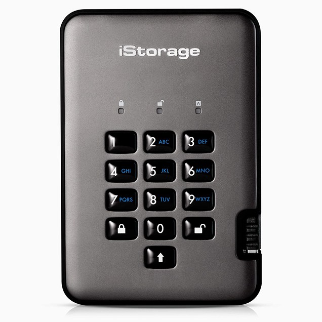 8TB iStorage diskAshur Pro2 Desktop External Solid State Drive - USB 3.2 Gen 1