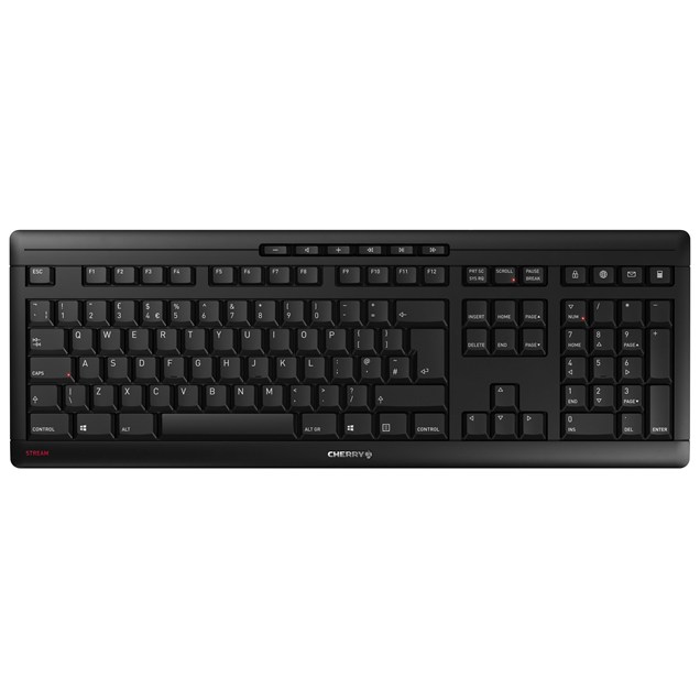 CHERRY Stream Wireless Keyboard in Black, UK