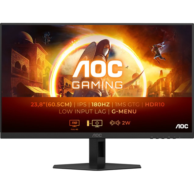 AOC 24G4XE 23.8" Full HD Gaming Monitor - IPS, 180Hz, 1ms, Speakers, HDMI, DP