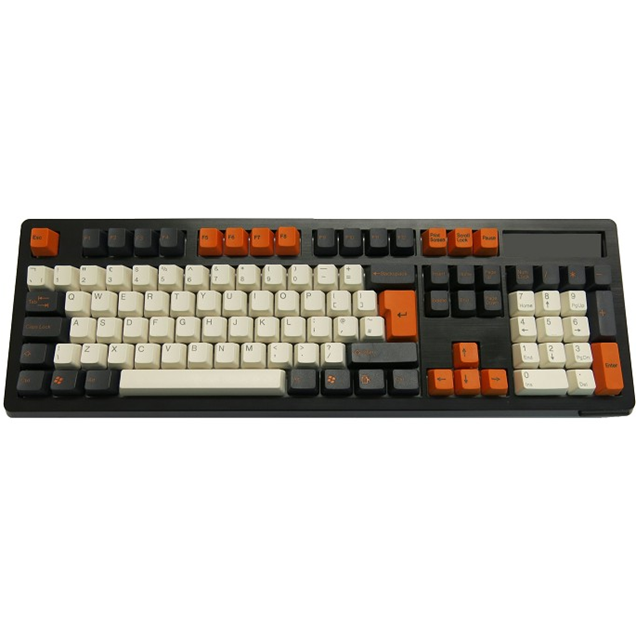 Tai-Hao ABS DoubleShot Keycaps (Carbon/White) UK+US Layout