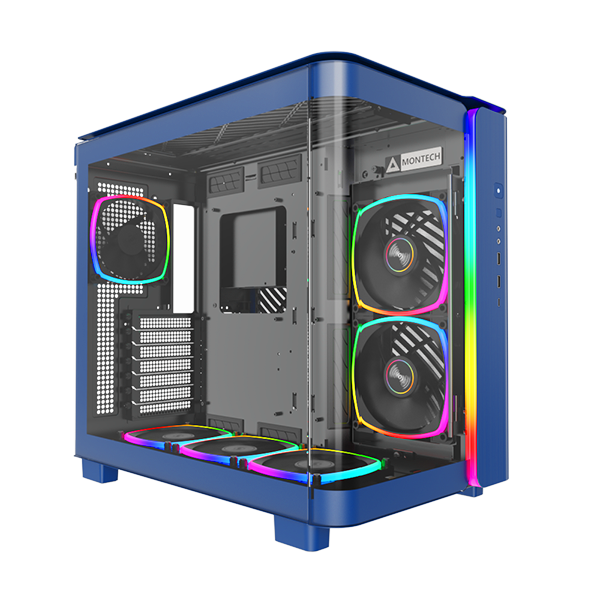 Montech KING 95 PRO Mid Tower Gaming Case - Blue 