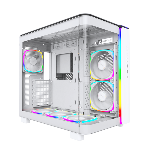 Montech KING 95 PRO Mid Tower Gaming Case - White 