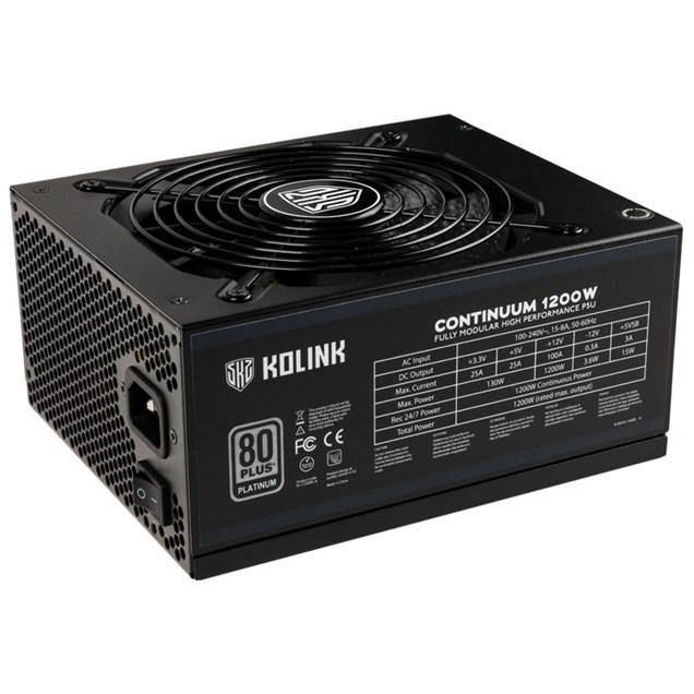 Kolink Continuum v2 1200W Modular Power Supply 80 Plus Platinum