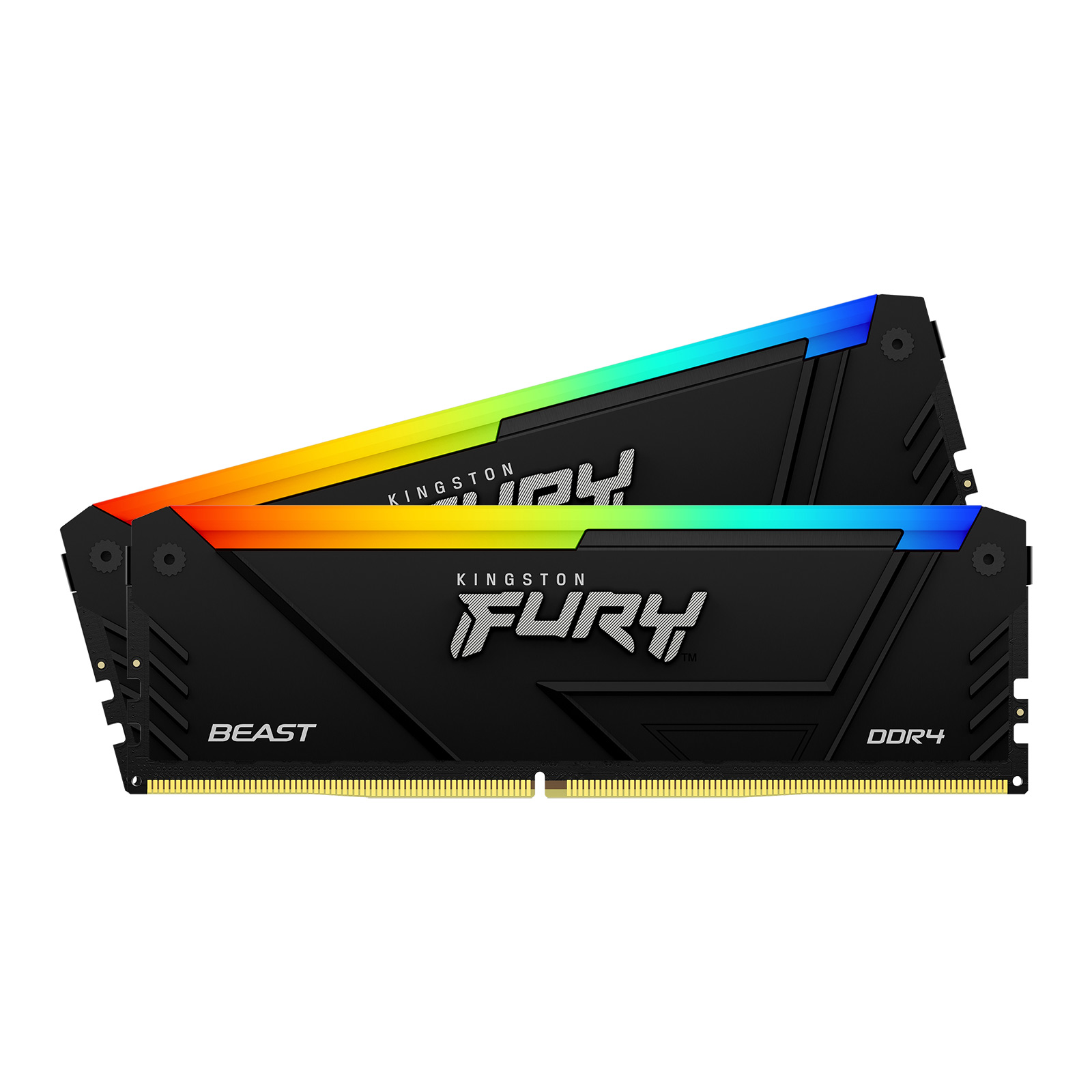 Kingston FURY Beast RGB 16GB DDR4 Desktop Memory Kit in Black, 2 x