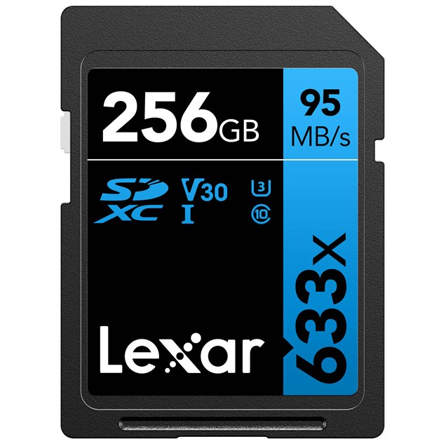 Lexar High-Performance 633x BLUE Series 256GB SDHC UHS-I (Class 10) Card