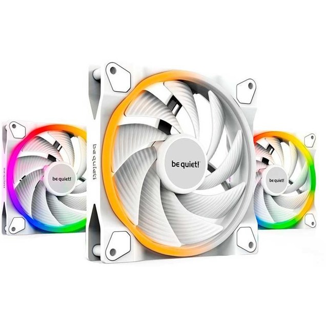 Be Quiet! Light Wings 120mm PWM ARGB Case Fans - White Triple Pack