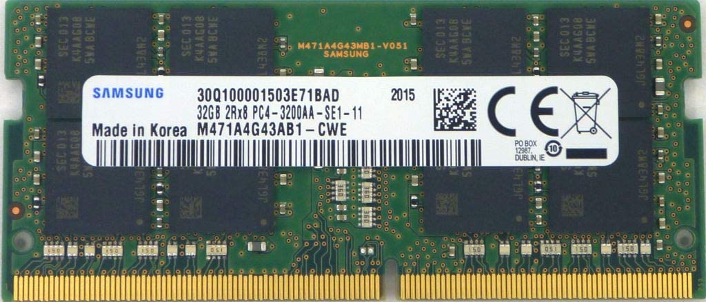 Samsung 32GB DDR4 Laptop Memory SO-DIMM, 1 x 32GB, 3200MHz PC4