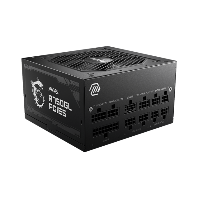 750W MSI MAG A750GL PCIE5 Modular 80 Plus Gold PSU