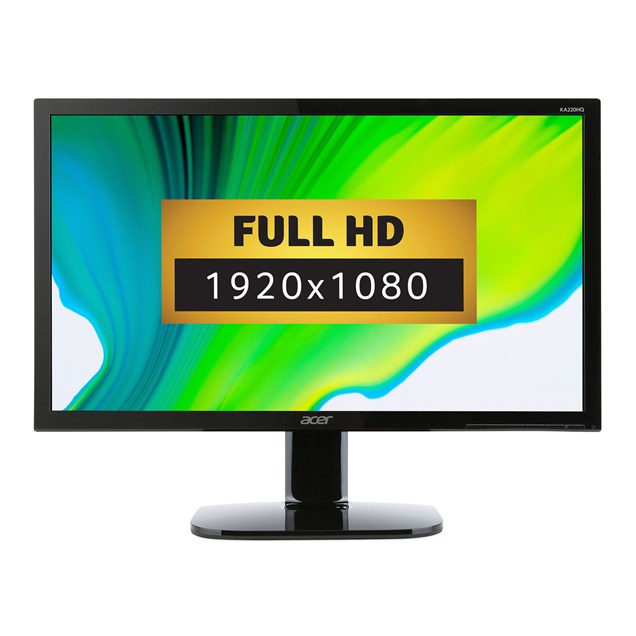 Acer KA220HQ 21.5 inch Monitor - Full HD 1080p, 5ms, HDMI, DVI