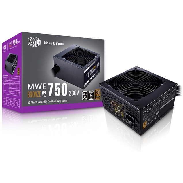 750W Cooler Master MWE Bronze v2 230V 80 Plus Bronze PSU