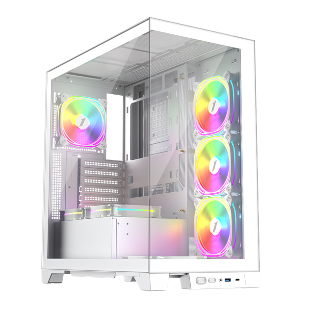 1st Player MIKU Mi8 Mid Tower Gaming Case - White 