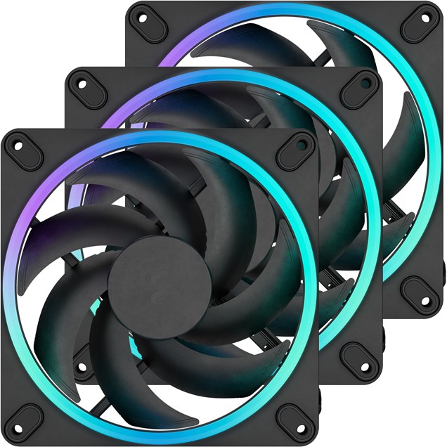 Fractal Momentum 14 RGB 140mm PWM Triple Case Fan Pack in Black