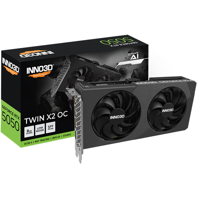 INNO3D GeForce RTX 5050 Twin X2 OC 8GB GDDR6 Graphics Card