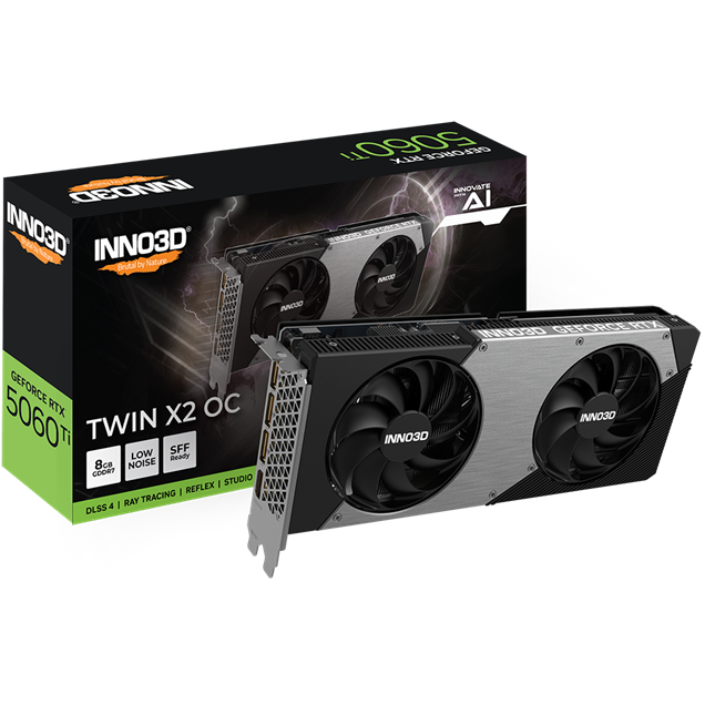 INNO3D GeForce RTX 5060 Ti Twin X2 8GB GDDR7 Graphics Card