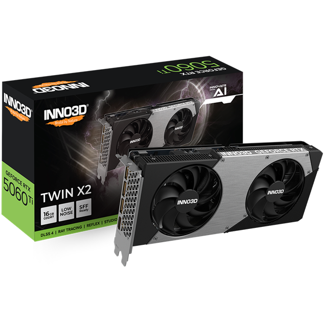 INNO3D GeForce RTX 5060 Ti Twin X2 16GB GDDR7 Graphics Card