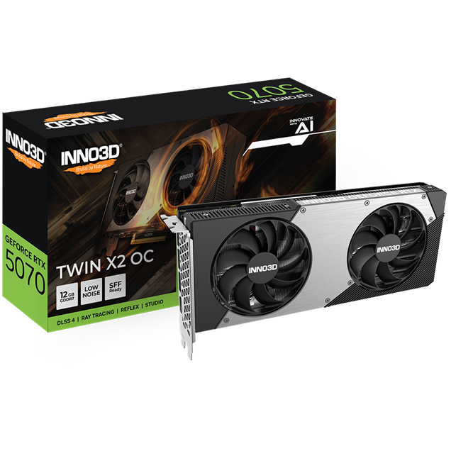 INNO3D GeForce RTX 5070 Twin X2 OC 12GB GDDR7 Graphics Card