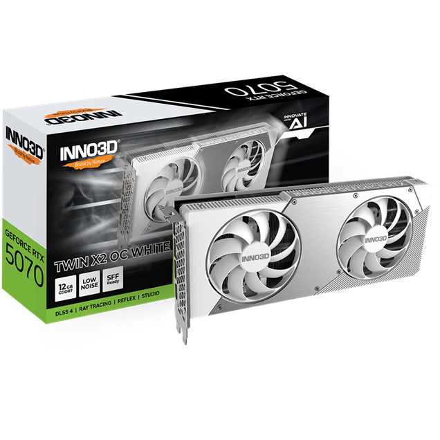 INNO3D GeForce RTX 5070 Twin X2 WHITE OC 12GB GDDR7 Graphics Card