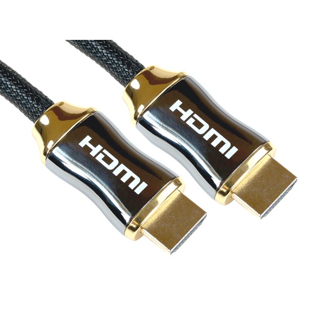 1m HDMI Cable / Braided / Full Metal Shielded Hood