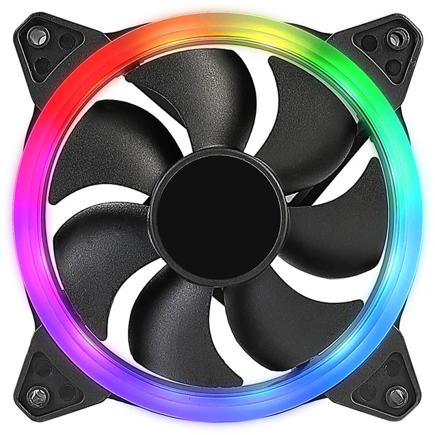 Generic 120mm Chassis Fan with Rainbow LED Ring