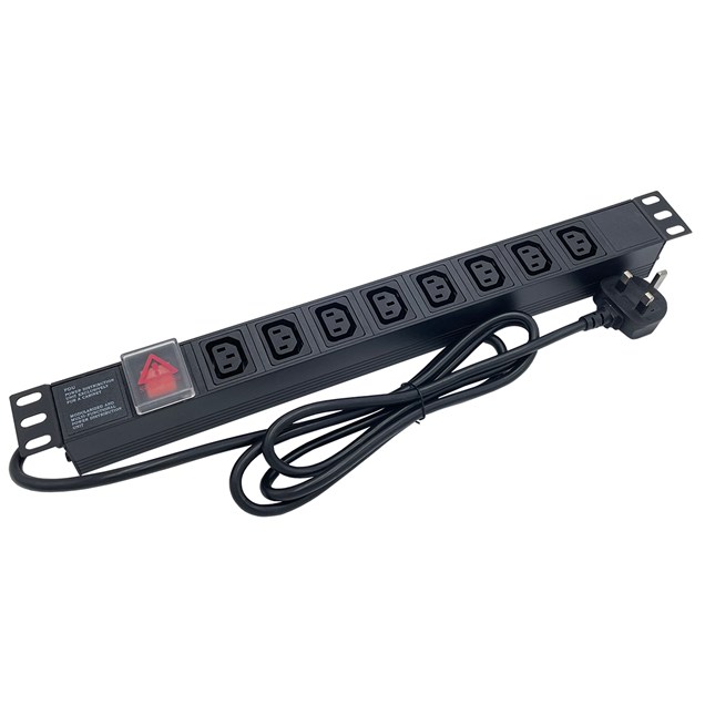 Powercool 1U 8-Way PDU, Horizontal Type, IEC C13 Sockets