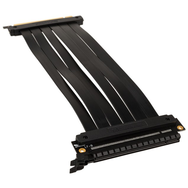 Phanteks 150 mm Flatline PCIe Gen3 x16 Riser Cable in Black, 90-degree ...