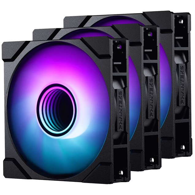 Phanteks M25 Gen2 120mm High-Airflow DRGB PWM Triple Fan Pack in Black
