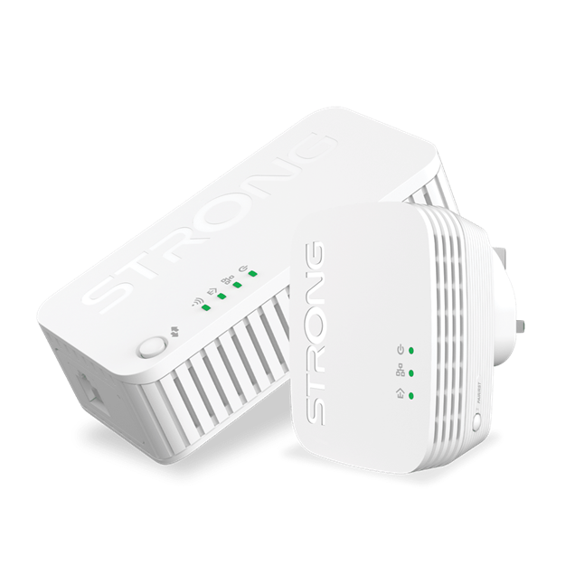 STRONG Powerline 1000 Duo Wi-Fi Mini AV1000 Double Pack Wi-Fi Powerline ...