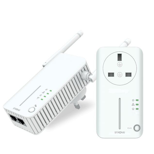 STRONG Powerline 600 WiFi Powerline Kit with Passthrough 