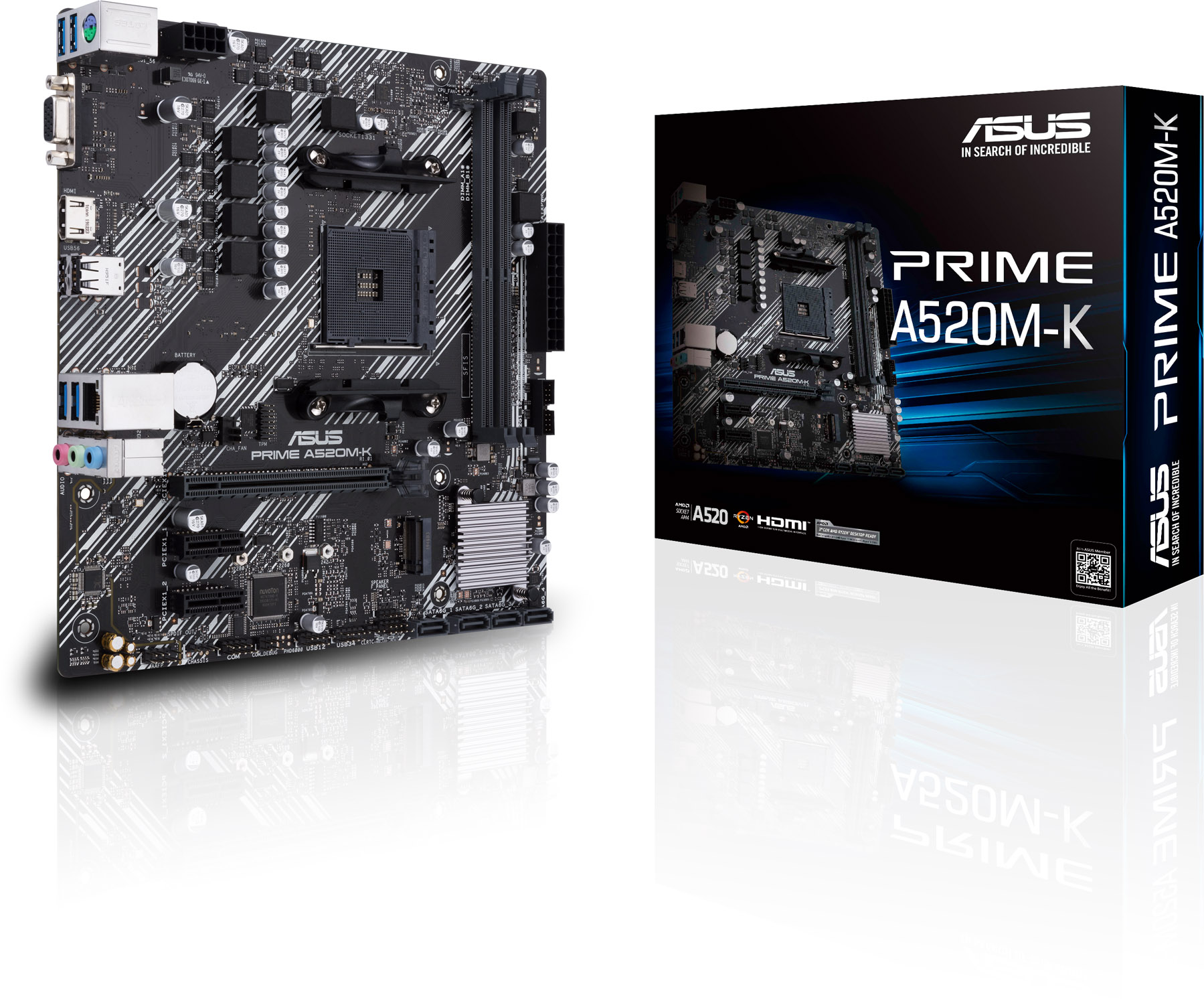 ASUS PRIME A520M-K AMD Socket AM4 A520 Chipset MicroATX