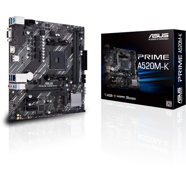 ASUS Prime A520M-K mATX Motherboard for AMD AM4 CPUs