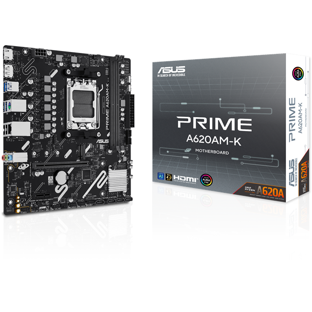 ASUS Prime A620AM-K mATX Motherboard for AMD AM5 CPUs