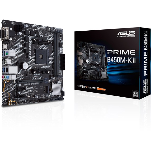 ASUS Prime B450M-K II mATX Motherboard for AMD AM4 CPUs